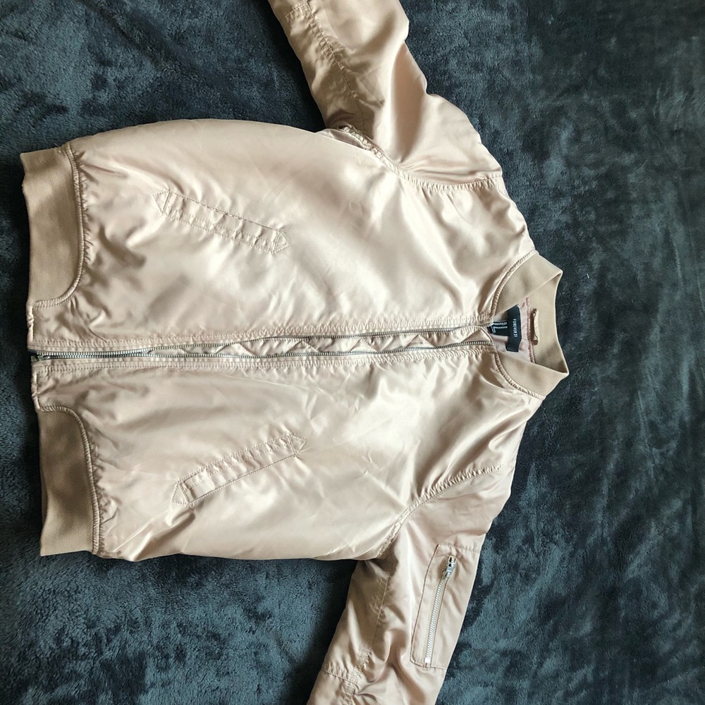 Champagne bomber jacket